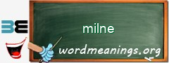 WordMeaning blackboard for milne